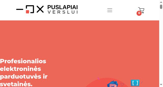 Screenshot of puslapiaiverslui.lt