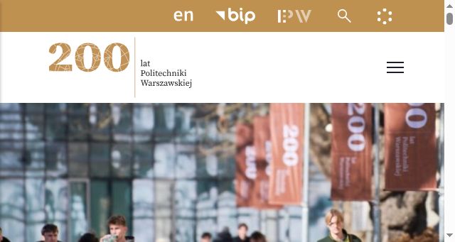 Screenshot of pw.edu.pl