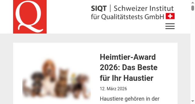 Screenshot of qualitaetstest.ch