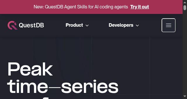 Screenshot of questdb.com