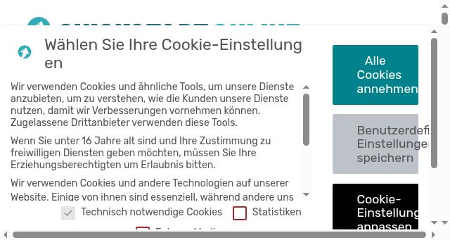 Screenshot of quickstart-online.de