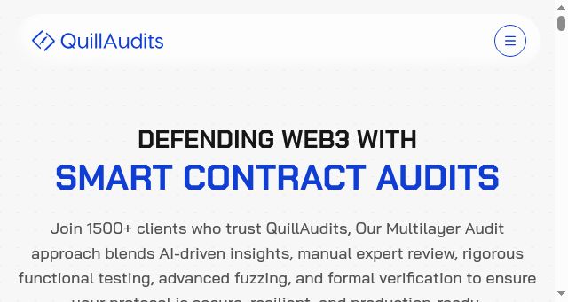 Screenshot of quillaudits.com