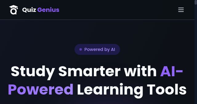 Screenshot of quizgenius.app