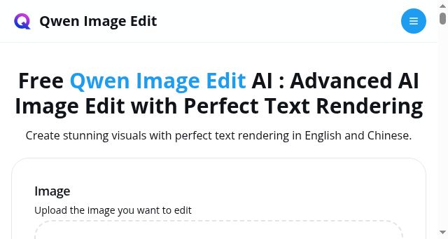 Screenshot of qwen-image.co