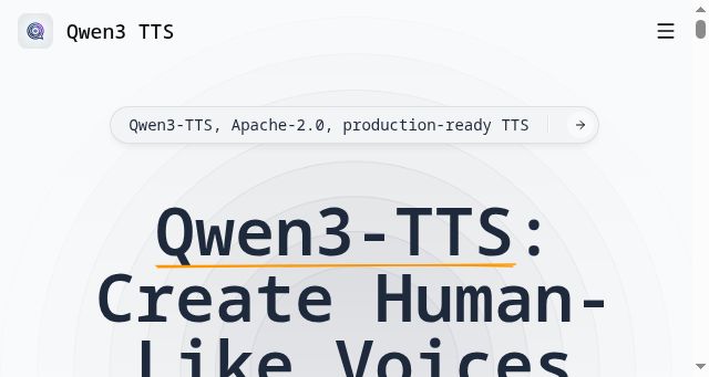 Screenshot of qwen3tts.app