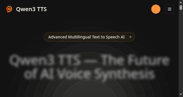 Screenshot of qwen3tts.com