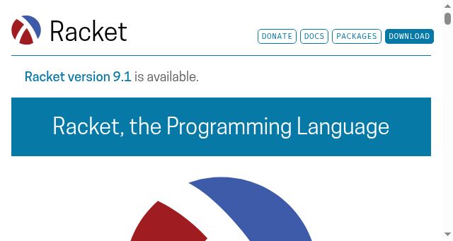 Screenshot of racket-lang.org