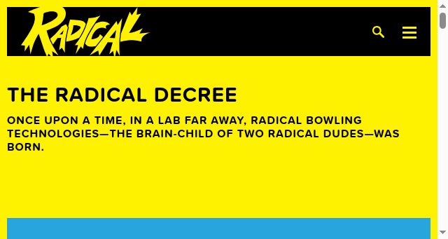 Screenshot of radicalbowling.com