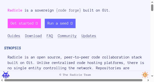 Screenshot of radicle.xyz