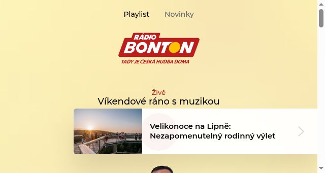 Screenshot of radiobonton.cz