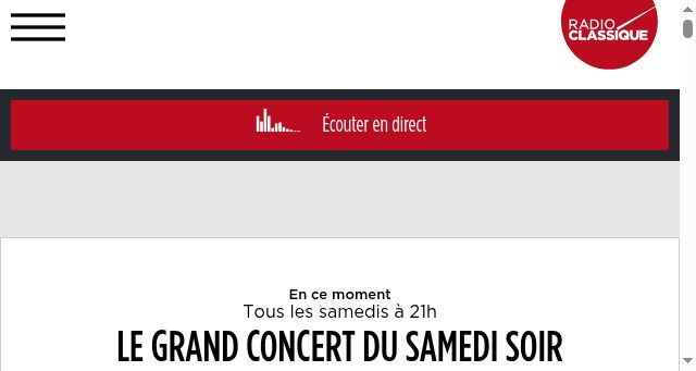 Screenshot of radioclassique.fr