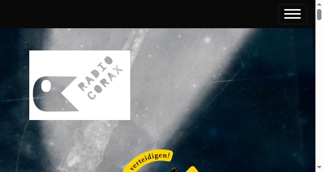 Screenshot of radiocorax.de
