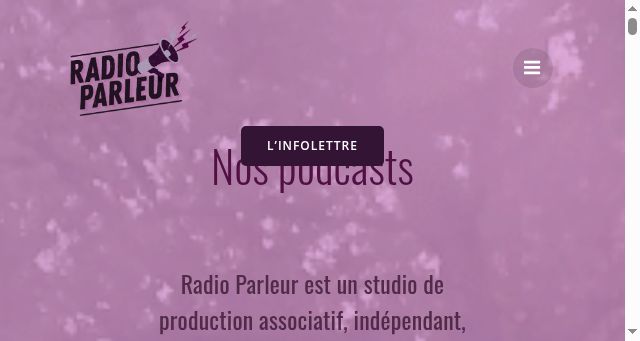 Screenshot of radioparleur.net