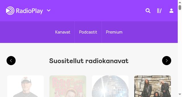 Screenshot of radioplay.fi