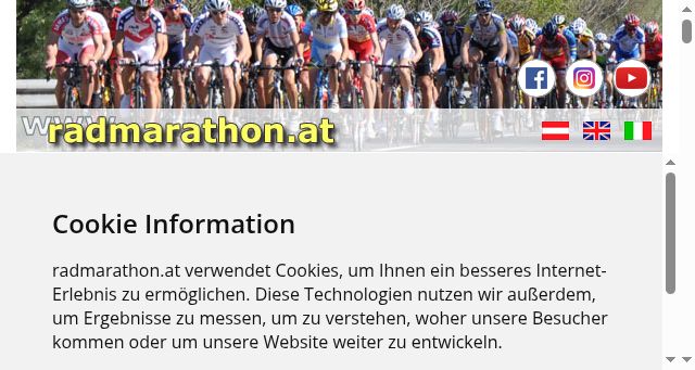 Screenshot of radmarathon.at
