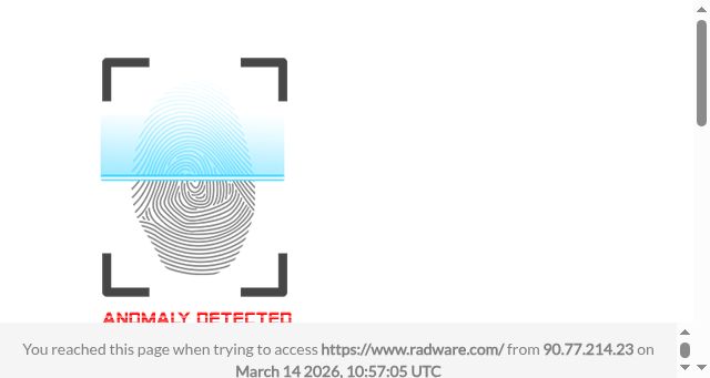 Screenshot of radware.com