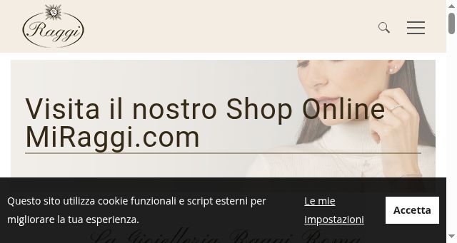 Screenshot of raggigioielli.it