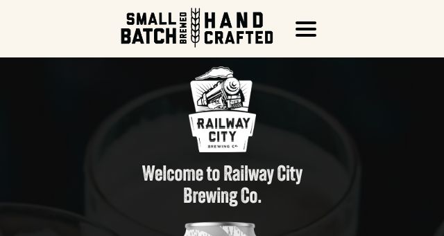 Screenshot of railwaycitybrewing.com