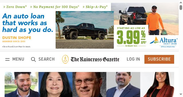 Screenshot of raincrossgazette.com