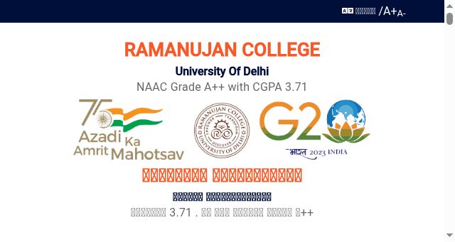 Screenshot of ramanujancollege.ac.in