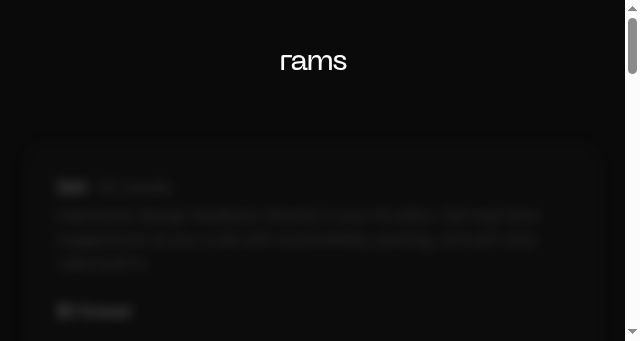 Screenshot of rams.ai