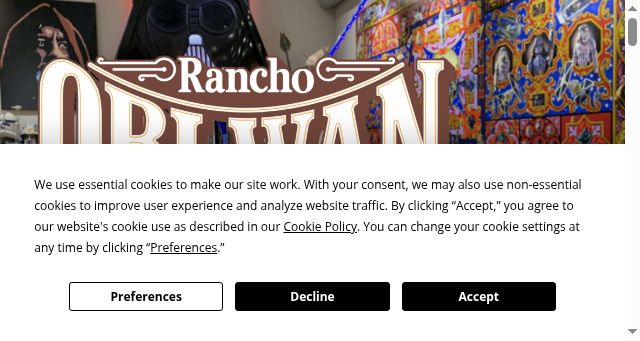 Screenshot of ranchoobiwan.org