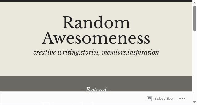 Screenshot of randomawesomeness.blog