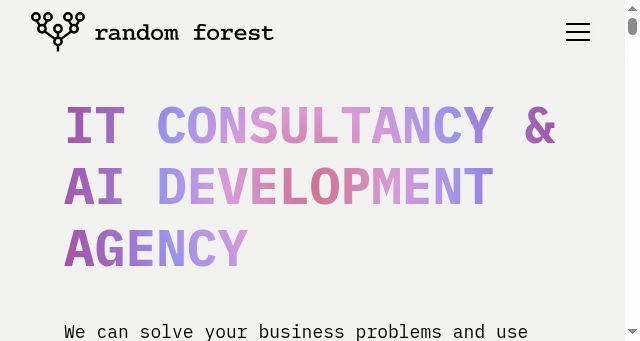 Screenshot of randomforest.ee