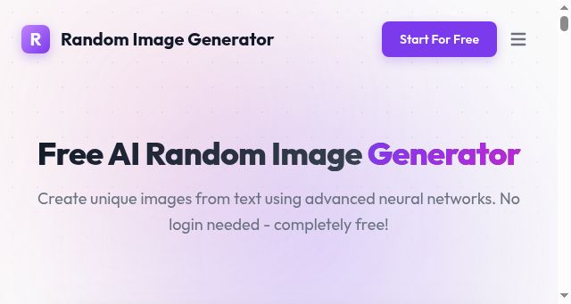 Screenshot of randomimagegenerator.info