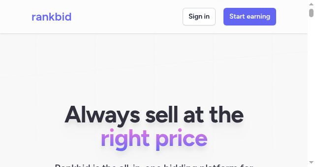 Screenshot of rankbid.io