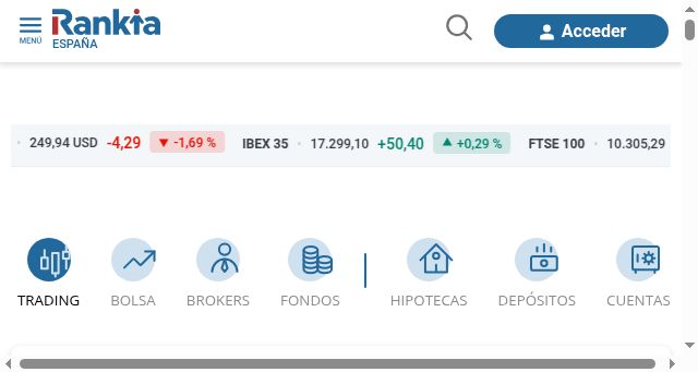 Screenshot of rankia.com
