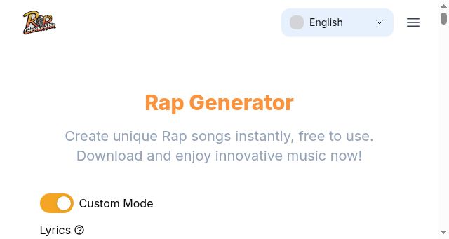 Screenshot of rapgenerator.net