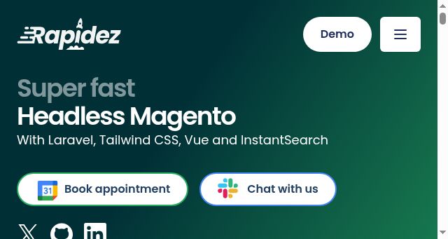 Screenshot of rapidez.io