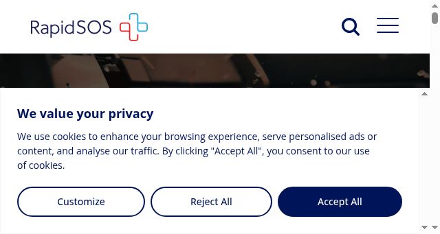 Screenshot of rapidsos.com