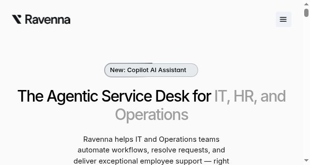 Screenshot of ravenna.ai