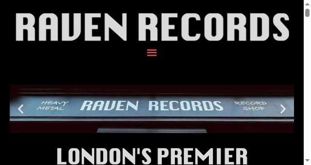 Screenshot of ravenrecordshop.com