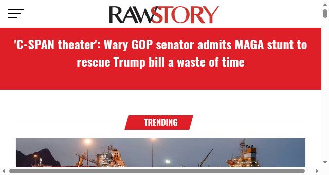 Screenshot of rawstory.com