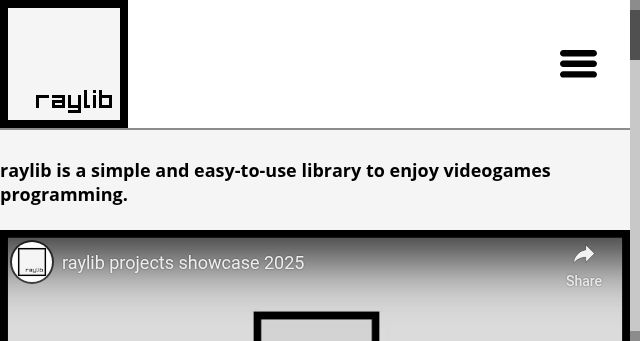 Screenshot of raylib.com