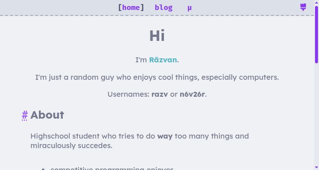 Screenshot of razv.xyz