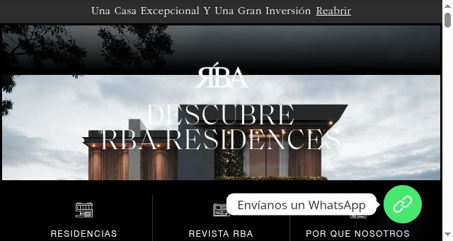 Screenshot of rbaresidences.com