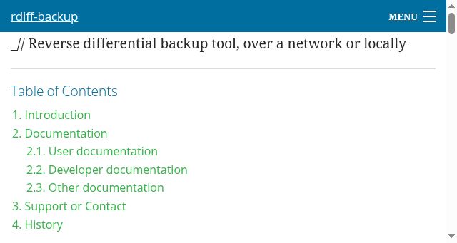 Screenshot of rdiff-backup.net