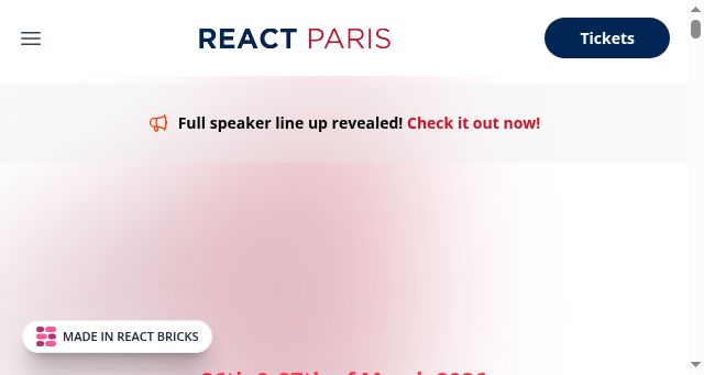 Screenshot of react.paris