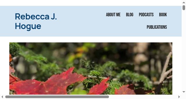 Screenshot of rebeccahogue.com