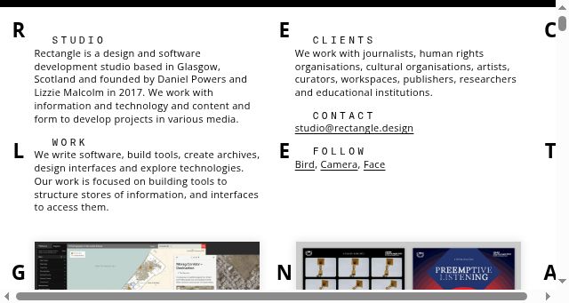 Screenshot of rectangle.design