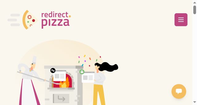 Screenshot of redirect.pizza
