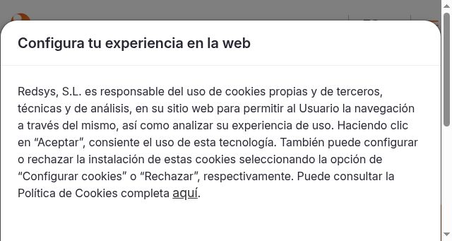 Screenshot of redsys.es