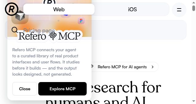 Screenshot of refero.design