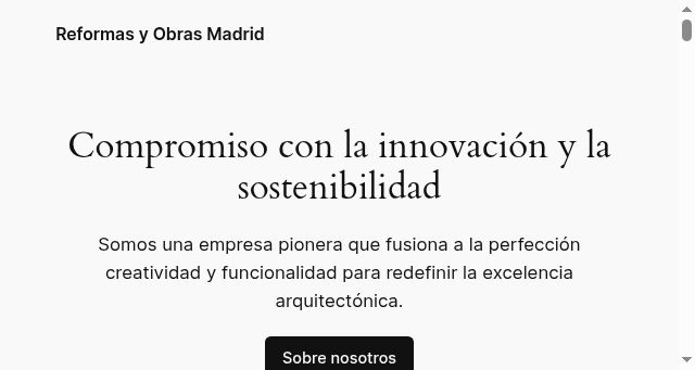 Screenshot of reformasyobrasmadrid.com