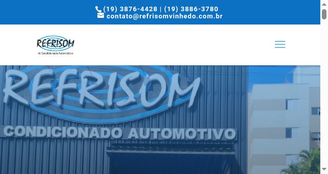 Screenshot of refrisomvinhedo.com.br