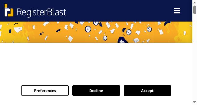 Screenshot of registerblast.com